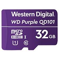 MEMORIA WD PURPLE SC QD101 MICRO SDHC 32GB VIDEOVIGILANCIA 24/7 CLASE 10 U1 LECT 50MB/S ESC 40MB/S MEMORIA WD PURPLE SC QD101 MICRO SDHC 32GB VIDEOVIGILANCIA 24/7 CLASE 10 U1 LECT 50MB/S ESC 40MB/S